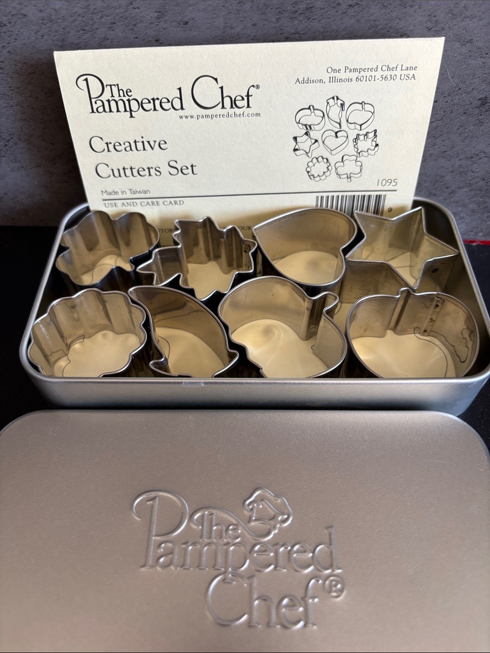 The Pampered Chef Silver Metal Creative Cutters Set - Assorted Shapes